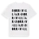 White t-shirt med Norra Vallåkra ordlek t-shirt