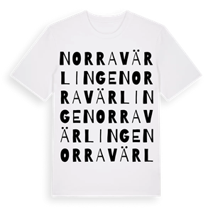 Norra Värlinge ordlek t-shirt – ekologisk bomull t-shirt från Pinshirt