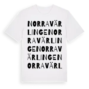 Norra Värlinge ordlek t-shirt – ekologisk bomull t-shirt från Pinshirt