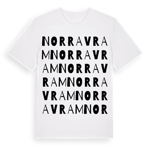 Norra Vram ordlek t-shirt – ekologisk bomull t-shirt från Pinshirt
