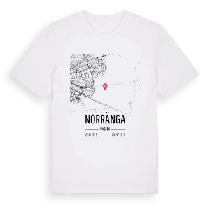Norränga karta t-shirt – ekologisk bomull t-shirt från Pinshirt