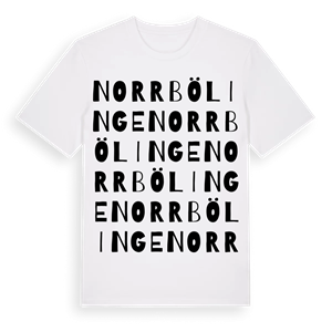 Norrbölinge ordlek t-shirt – ekologisk bomull t-shirt från Pinshirt