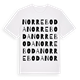 White t-shirt med Norreboda ordlek t-shirt