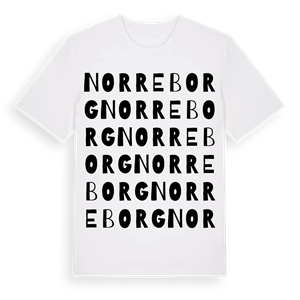 Norreborg ordlek t-shirt – ekologisk bomull t-shirt från Pinshirt