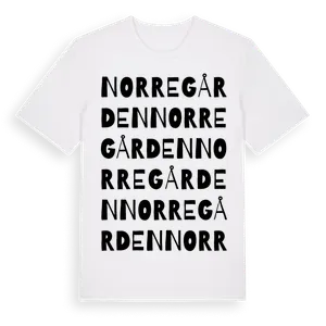 Norregården ordlek t-shirt – ekologisk bomull t-shirt från Pinshirt