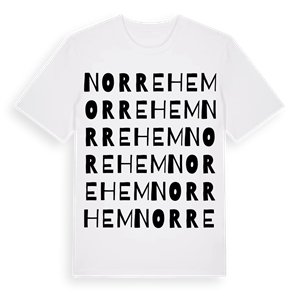 Norrehem ordlek t-shirt – ekologisk bomull t-shirt från Pinshirt