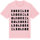 Pink Cotton t-shirt med Norrekrok ordlek t-shirt