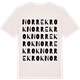 Vintage White t-shirt med Norrekrok ordlek t-shirt