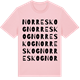 Pink Cotton t-shirt med Norreskog ordlek t-shirt