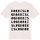 Vintage White t-shirt med Norreskog ordlek t-shirt