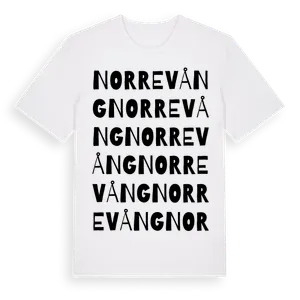 Norrevång ordlek t-shirt – ekologisk bomull t-shirt från Pinshirt