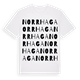 White t-shirt med Norrhaga ordlek t-shirt
