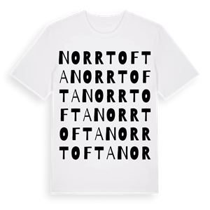Norrtofta ordlek t-shirt – ekologisk bomull t-shirt från Pinshirt