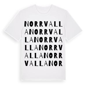 Norrvalla ordlek t-shirt – ekologisk bomull t-shirt från Pinshirt