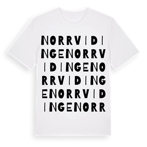 Norrvidinge ordlek t-shirt – ekologisk bomull t-shirt från Pinshirt