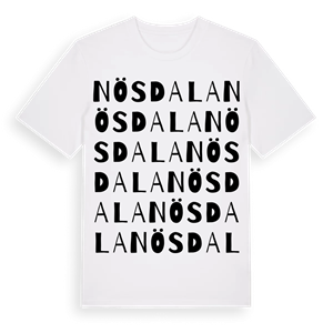 Nösdala ordlek t-shirt – ekologisk bomull t-shirt från Pinshirt