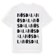 White t-shirt med Nösdala ordlek t-shirt