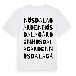 Nösdalagården ordlek t-shirt – ekologisk bomull t-shirt från Pinshirt