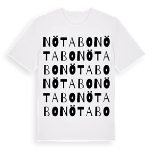 Nötabo ordlek t-shirt – ekologisk bomull t-shirt från Pinshirt