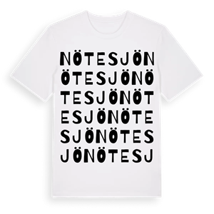 Nötesjö ordlek t-shirt – ekologisk bomull t-shirt från Pinshirt