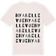 Vintage White t-shirt med Nya Bellevue ordlek t-shirt