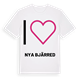 Jag älskar Nya Bjärred t-shirt stort tryck