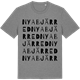 Mid Heather Gray t-shirt med Nya Bjärred ordlek t-shirt