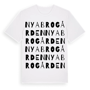 Nya Brogården ordlek t-shirt – ekologisk bomull t-shirt från Pinshirt