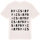 Vintage White t-shirt med Nya Esarp ordlek t-shirt