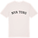 Vintage White t-shirt med Nya Torg böjd t-shirt