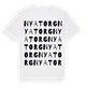 White t-shirt med Nya Torg ordlek t-shirt