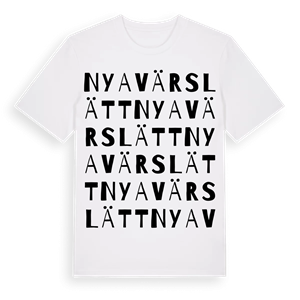Nya Värslätt ordlek t-shirt – ekologisk bomull t-shirt från Pinshirt
