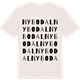Vintage White t-shirt med Nybodal ordlek t-shirt