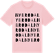 Pink Cotton t-shirt med Nybrodal ordlek t-shirt