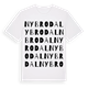 White t-shirt med Nybrodal ordlek t-shirt