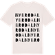 Vintage White t-shirt med Nybrodal ordlek t-shirt