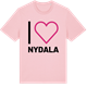 Pink Cotton t-shirt med Jag älskar Nydala t-shirt stort tryck