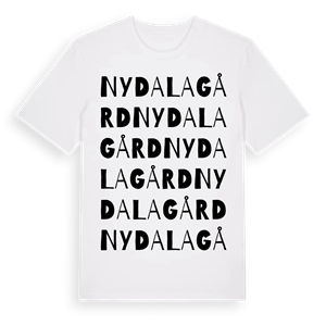 Nydala gård ordlek t-shirt – ekologisk bomull t-shirt från Pinshirt