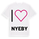 Jag älskar Nyeby t-shirt stort tryck