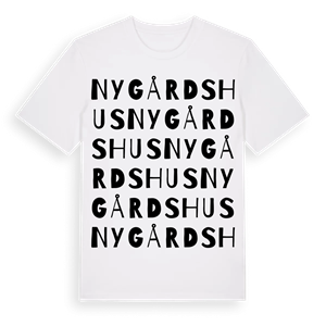 Nygårdshus ordlek t-shirt – ekologisk bomull t-shirt från Pinshirt
