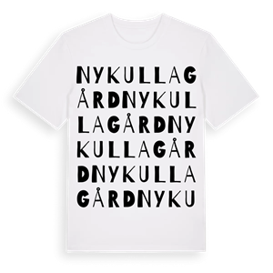 Nykulla gård ordlek t-shirt – ekologisk bomull t-shirt från Pinshirt