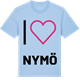 Blue Soul t-shirt med Jag älskar Nymö t-shirt stort tryck
