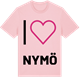 Pink Cotton t-shirt med Jag älskar Nymö t-shirt stort tryck