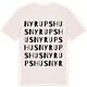 Vintage White t-shirt med Nyrupshus ordlek t-shirt