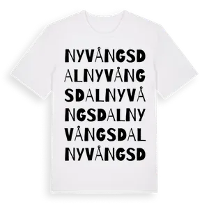 Nyvångsdal ordlek t-shirt – ekologisk bomull t-shirt från Pinshirt