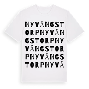 Nyvångstorp ordlek t-shirt – ekologisk bomull t-shirt från Pinshirt