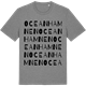 Mid Heather Gray t-shirt med Oceanhamnen ordlek t-shirt