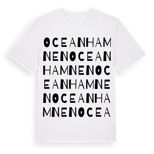 Oceanhamnen ordlek t-shirt – ekologisk bomull t-shirt från Pinshirt