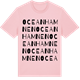 Pink Cotton t-shirt med Oceanhamnen ordlek t-shirt
