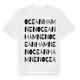 White t-shirt med Oceanhamnen ordlek t-shirt